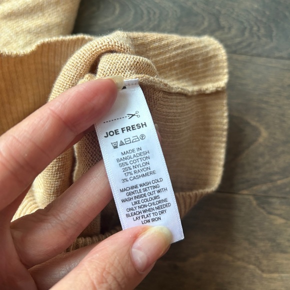 Cashmere and Cotton Blend Nude Sweater - Picture 5 of 6